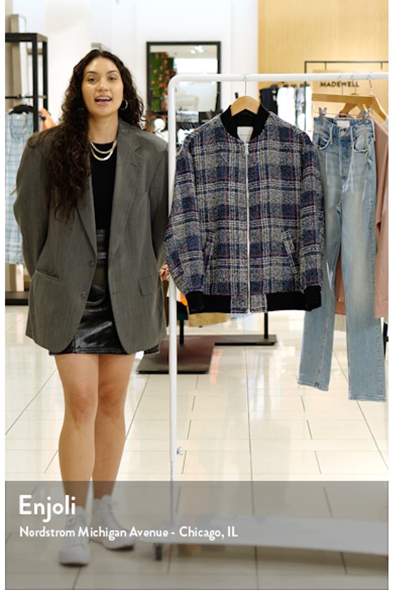 Plaid Tweed Bomber Jacket video