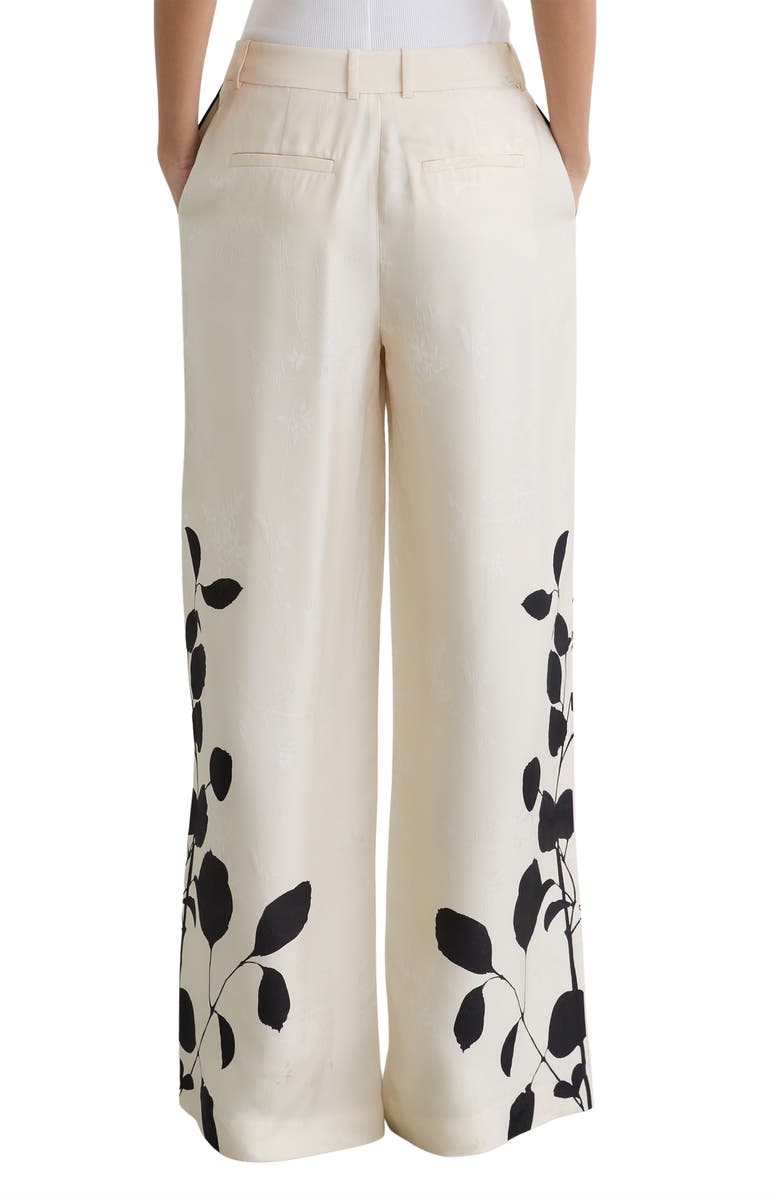 Reiss Delilah Wide Leg Pants, Alternate, color, Ivory/ Black