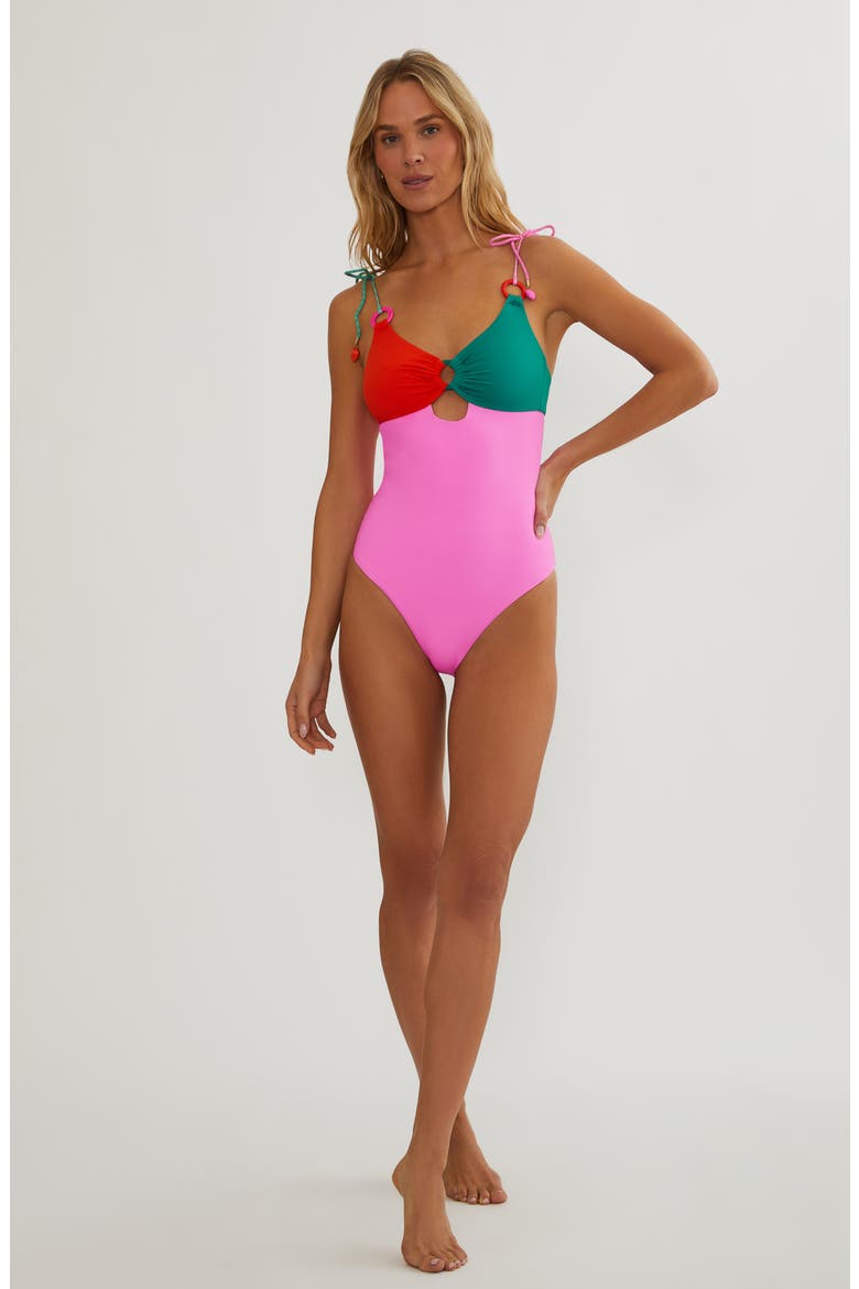 Belen Colorblock One Piece Swimsuit, Alternate, color, CABO COLORBLOCK