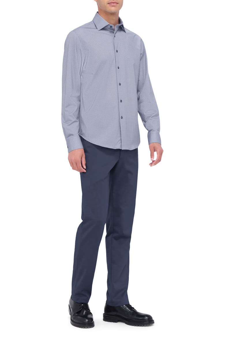 Bugatchi James OoohCotton<sup
®</sup
Microcheck Button-Up Shirt, Alternate, color, Camel