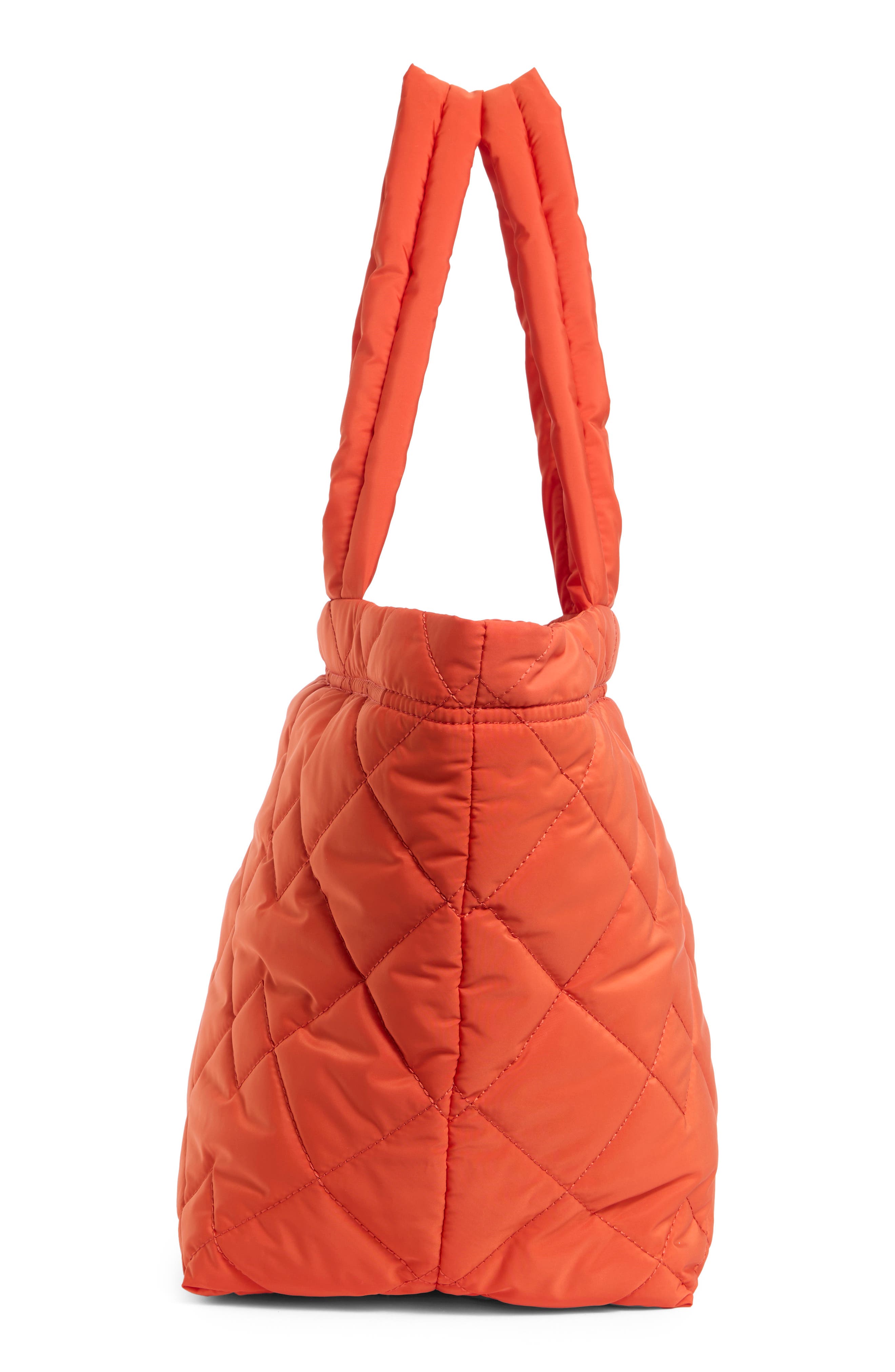 Medium Quilted Nylon Tote, Alternate, color, SUNSET