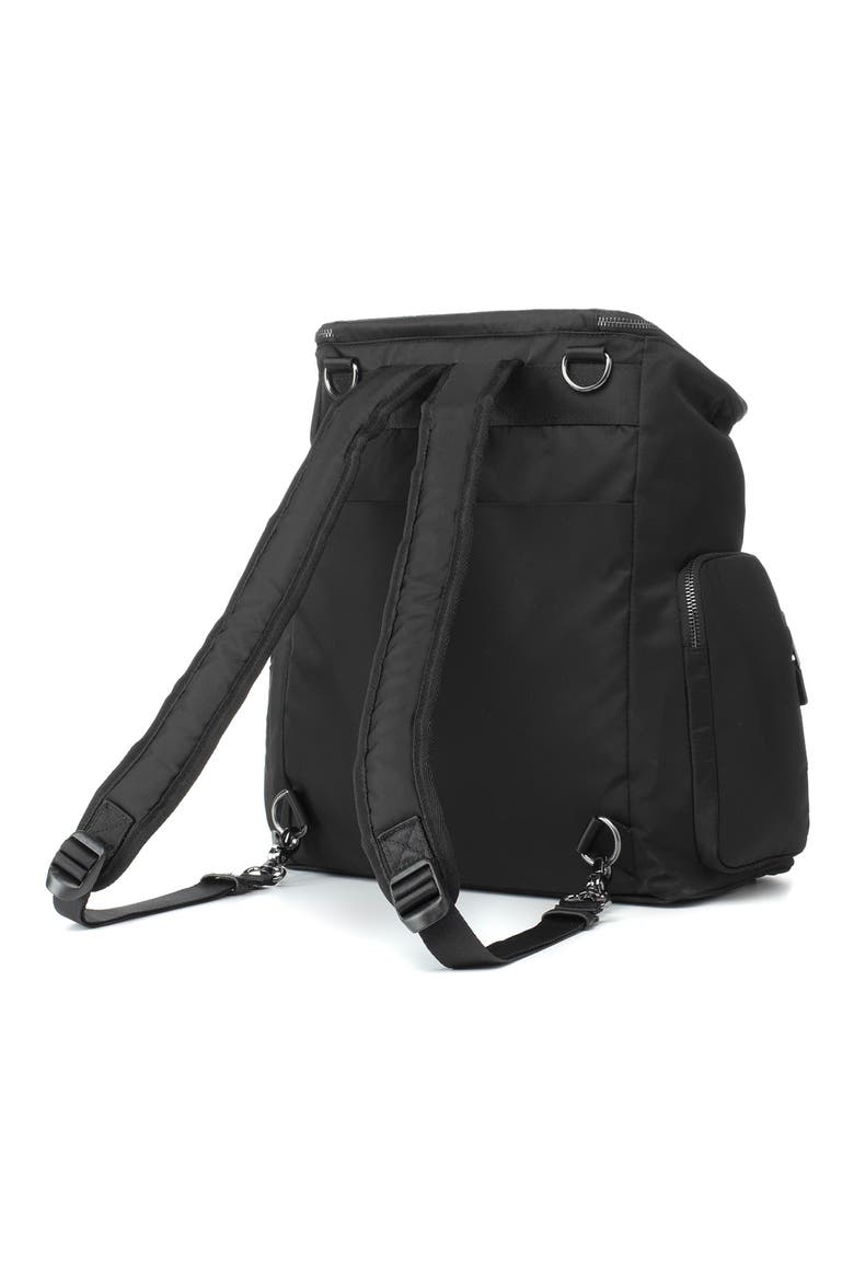 Alyssa Water Resistant Convertible Diaper Backpack, Alternate, color, BLACK