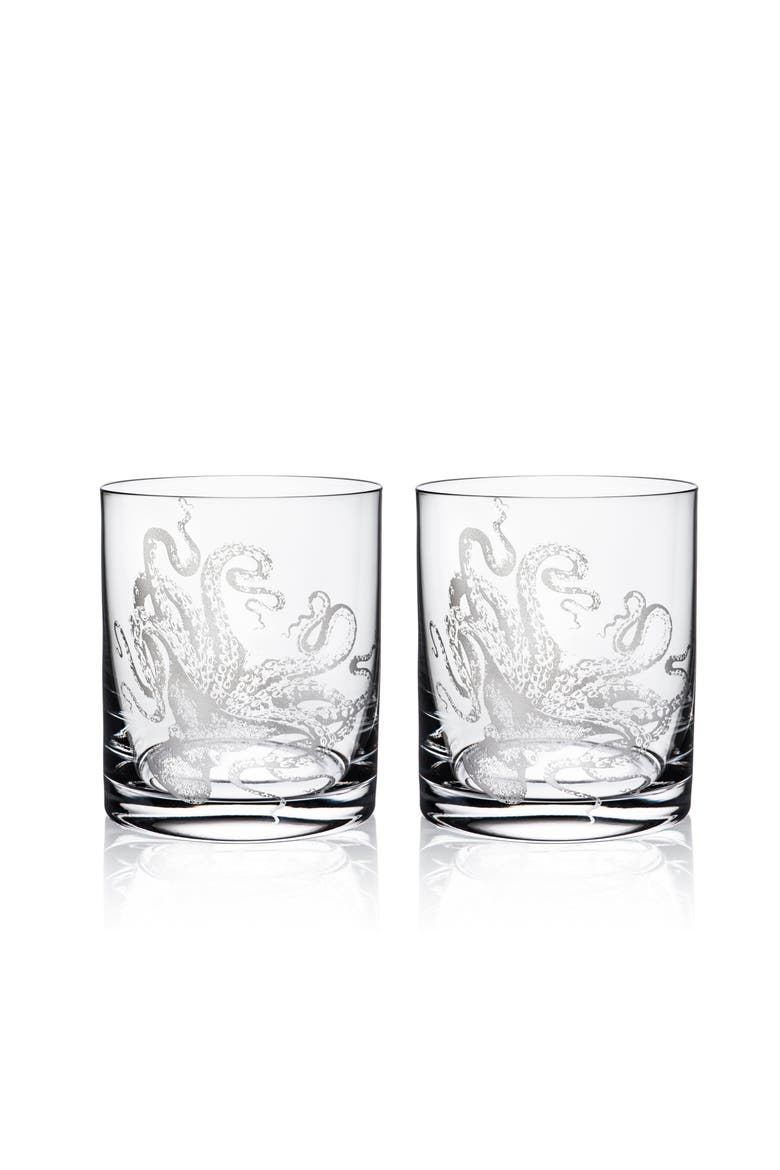 Lucy Rocks Glasses, Set of 2, Alternate, color, CLEAR