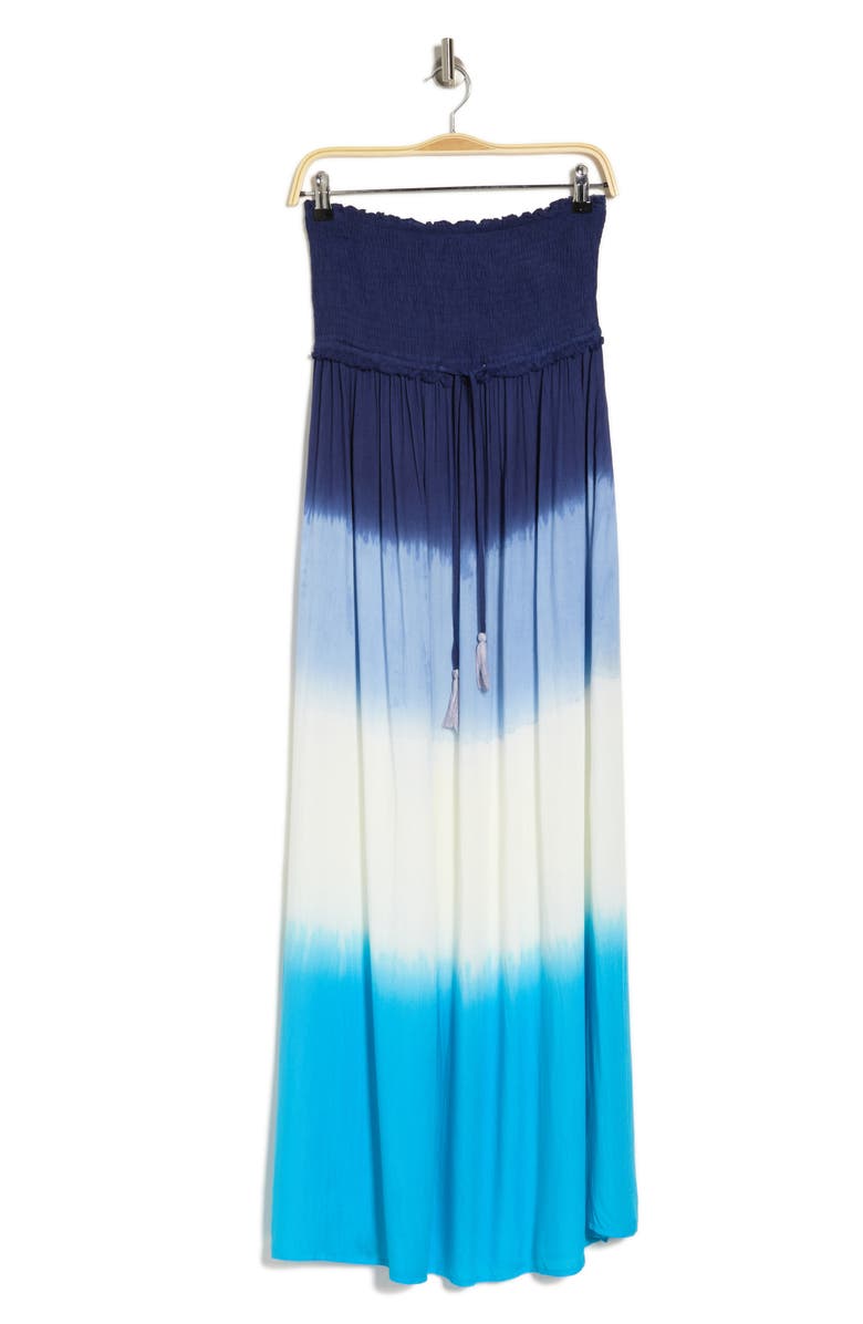 BOHO ME Strapless Smocked Dress, Alternate, color, Navy