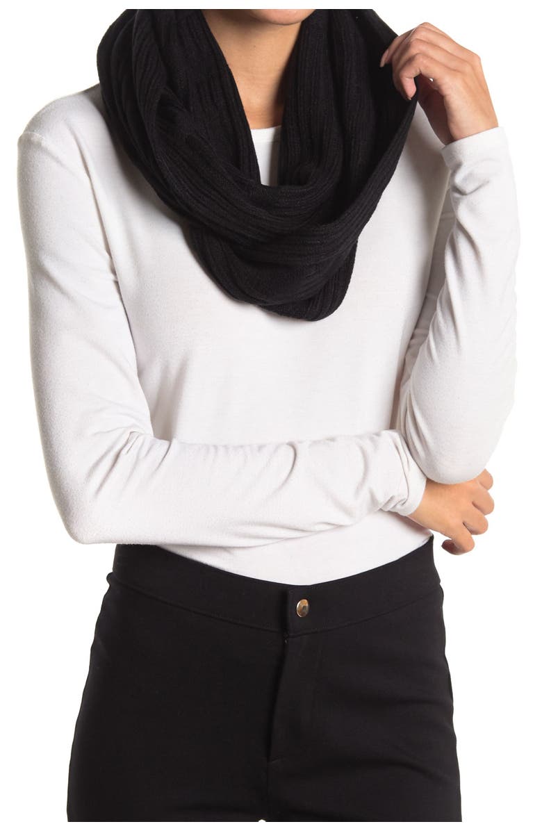 Calvin Klein Plaited Logo Loop Scarf, Main, color, 