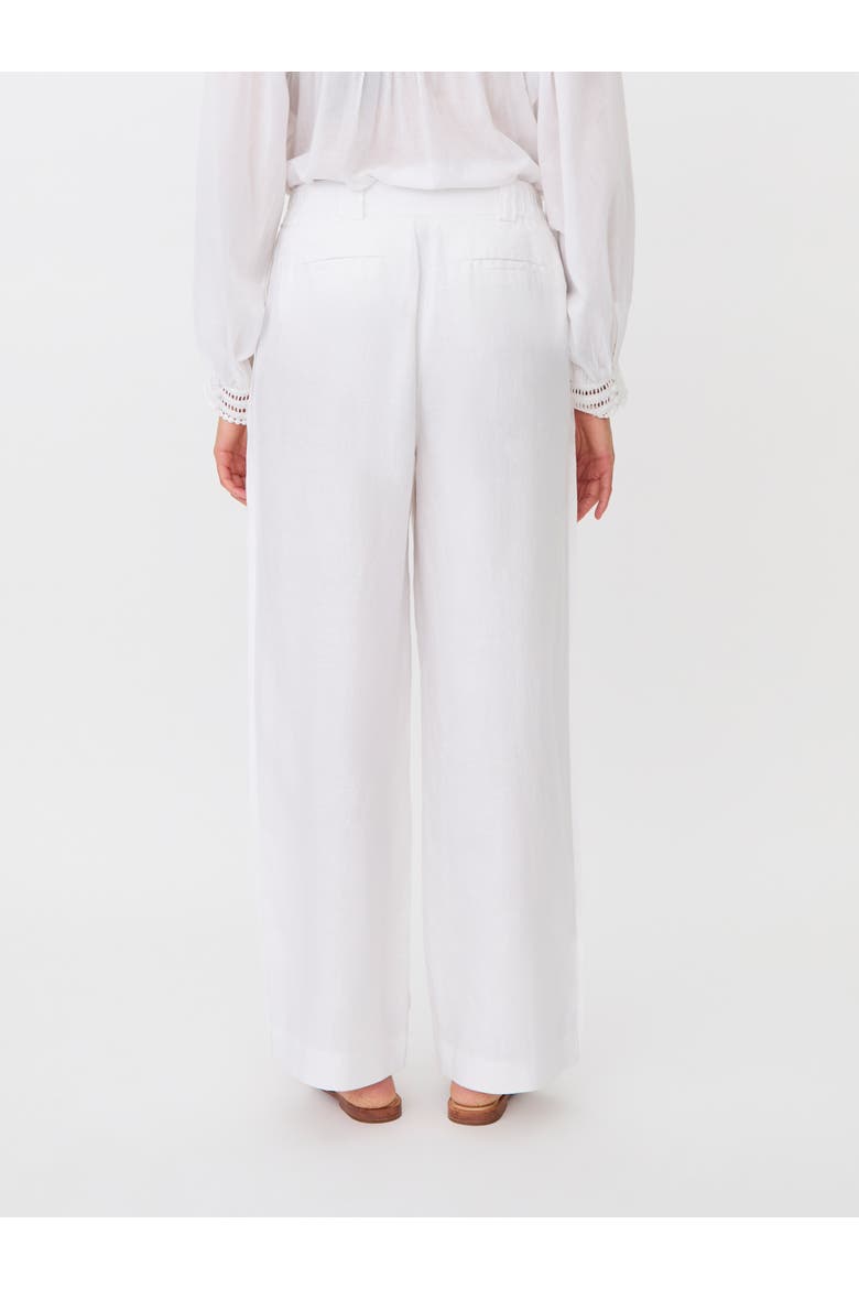 Mapriselle Wide-Leg Linen Trousers, Alternate, color, White