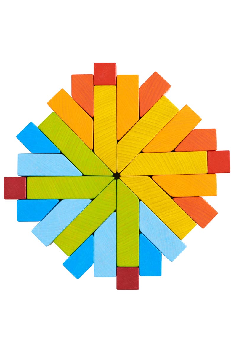 HABA 3D Arranging Game Creative Stones with 28 Wooden Blocks, Alternate, color, Multi