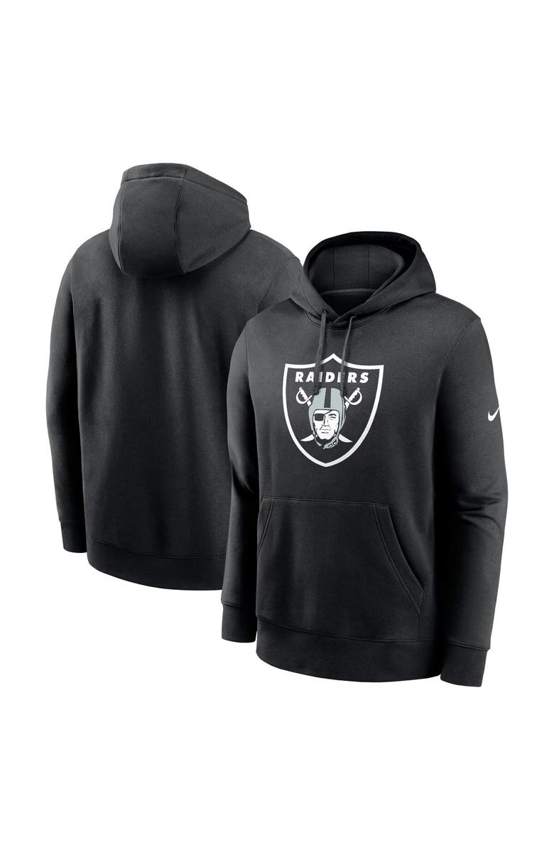 Nike Men's Nike Black Las Vegas Raiders Club Logo Pullover Hoodie, Main, color, Black