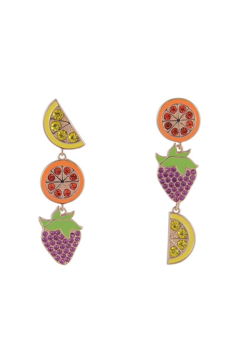 Hallmark Fruit Linear Earrings, Alternate, color, Multicolored
