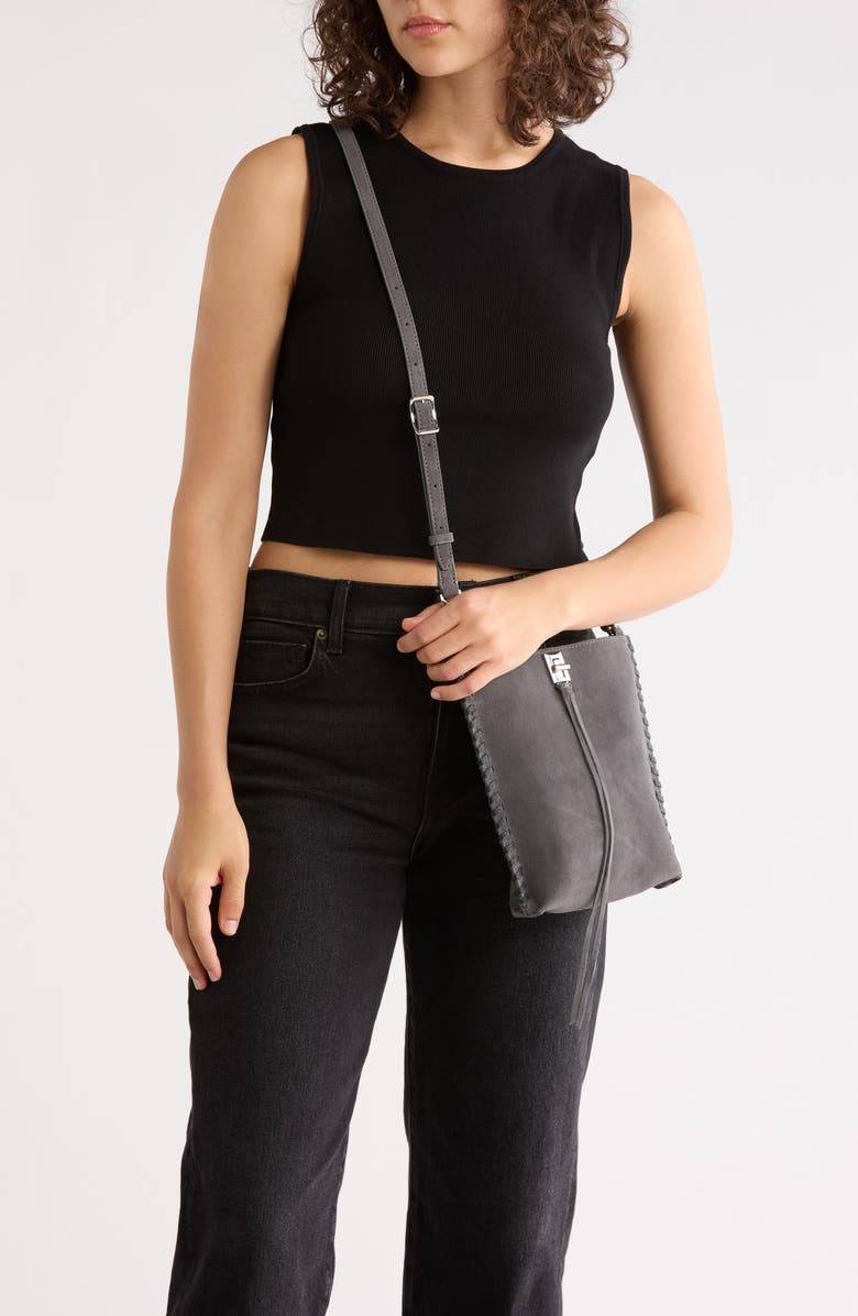 Rebecca Minkoff Darren Shoulder Bag, Alternate, color, Fog/Black