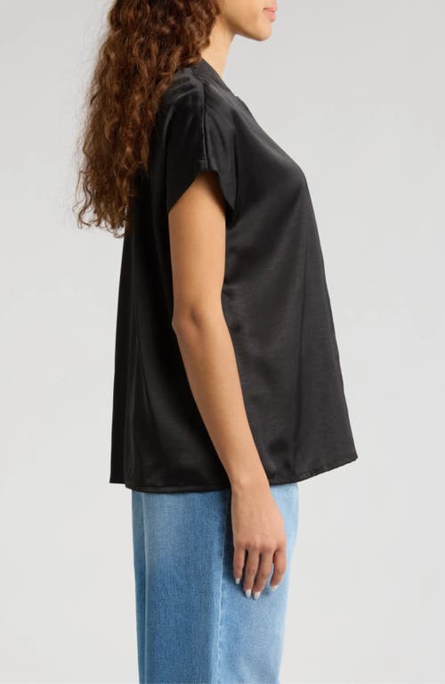 Marion Short Sleeve Satin Maternity Shell Top With Concealed Nursing Zip