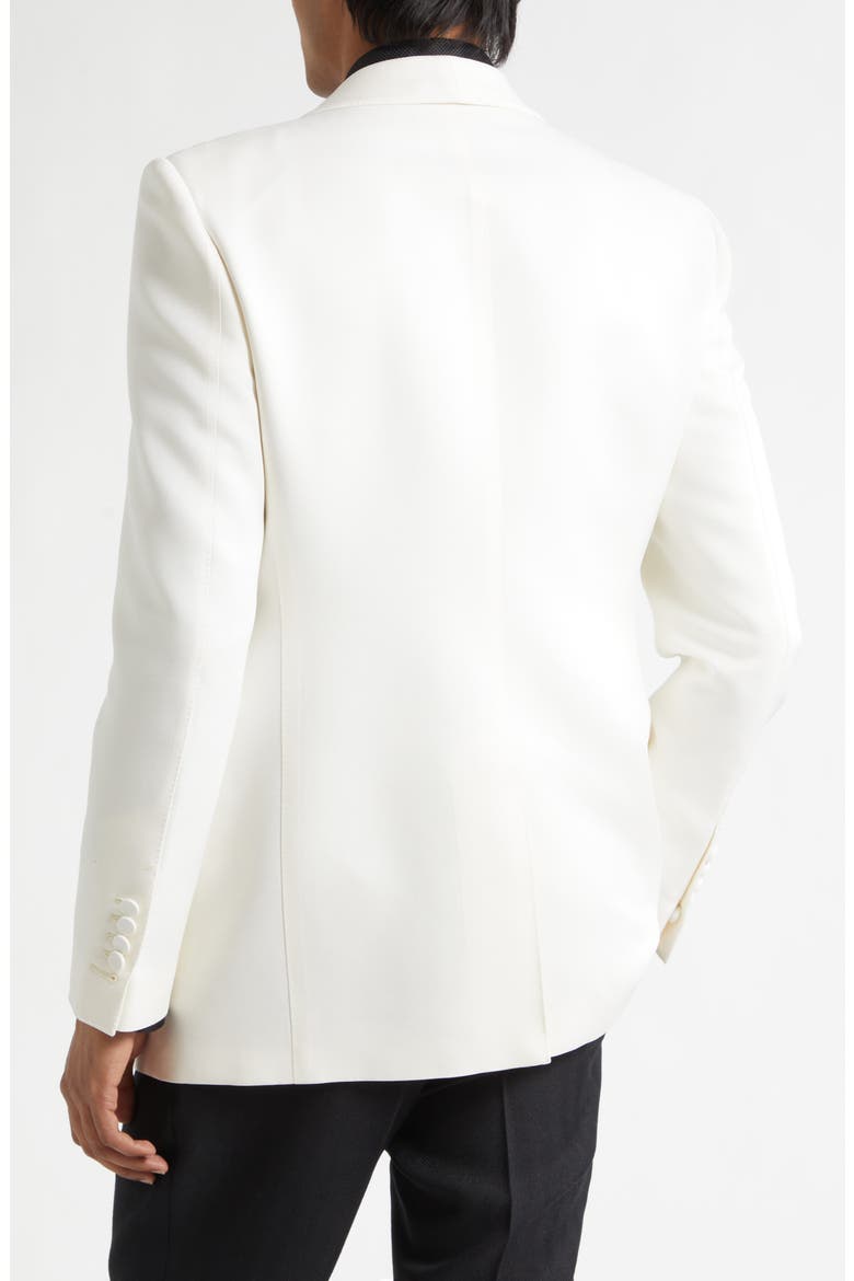 Wool & Silk Faille Dinner Jacket, Alternate, color, WHITE
