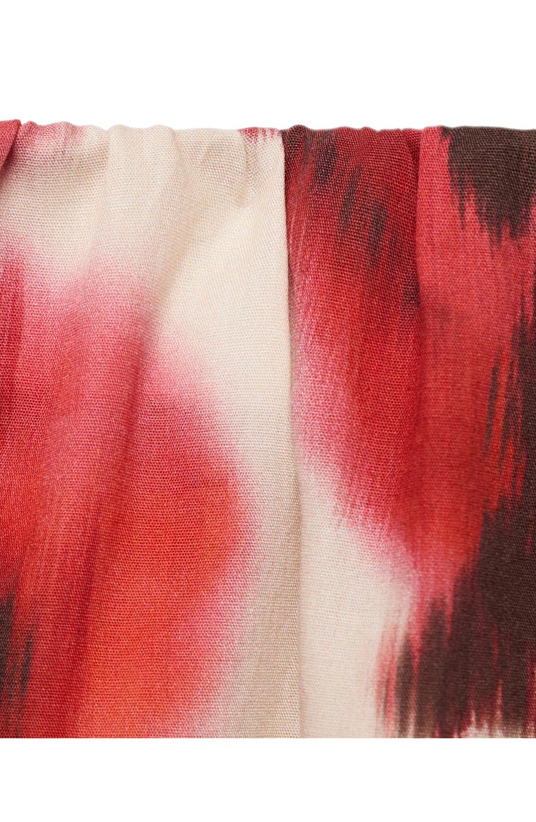 MANGO Floral Cotton Midi Skirt, Alternate, color, Red/ Ecru