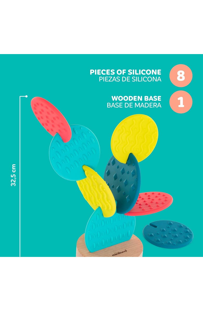 Miniland Feel to Learn Sensory Cactus, Alternate, color, Green Multi