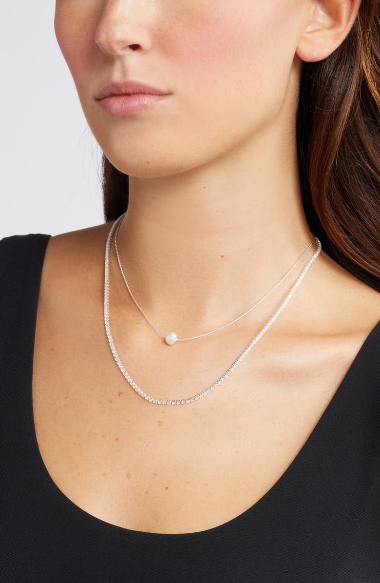 Nordstrom Set of Two Demi Fine Necklaces, Alternate, color,