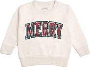 Sweet Wink Merry Tartan Patch Christmas Sweatshirt