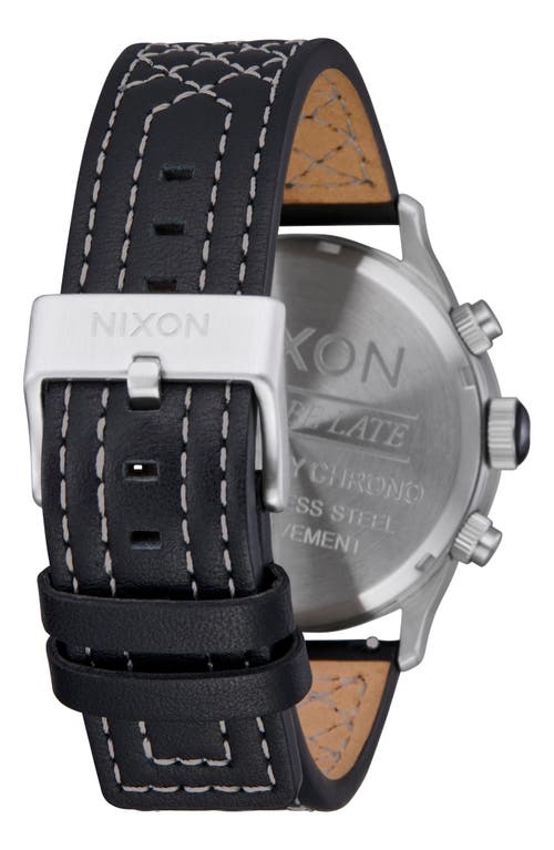 Nixon Sentry Chronograph Leather Strap Watch, 42mm In Multi