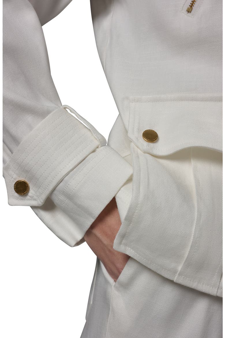 Linen Blend Jacket, Alternate, color, CREAM