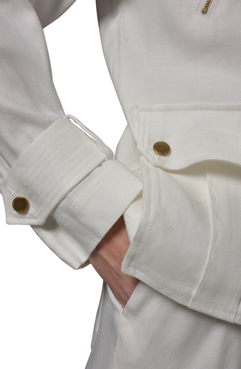 Donna Karan New York Linen Blend Jacket, Alternate, color, Cream