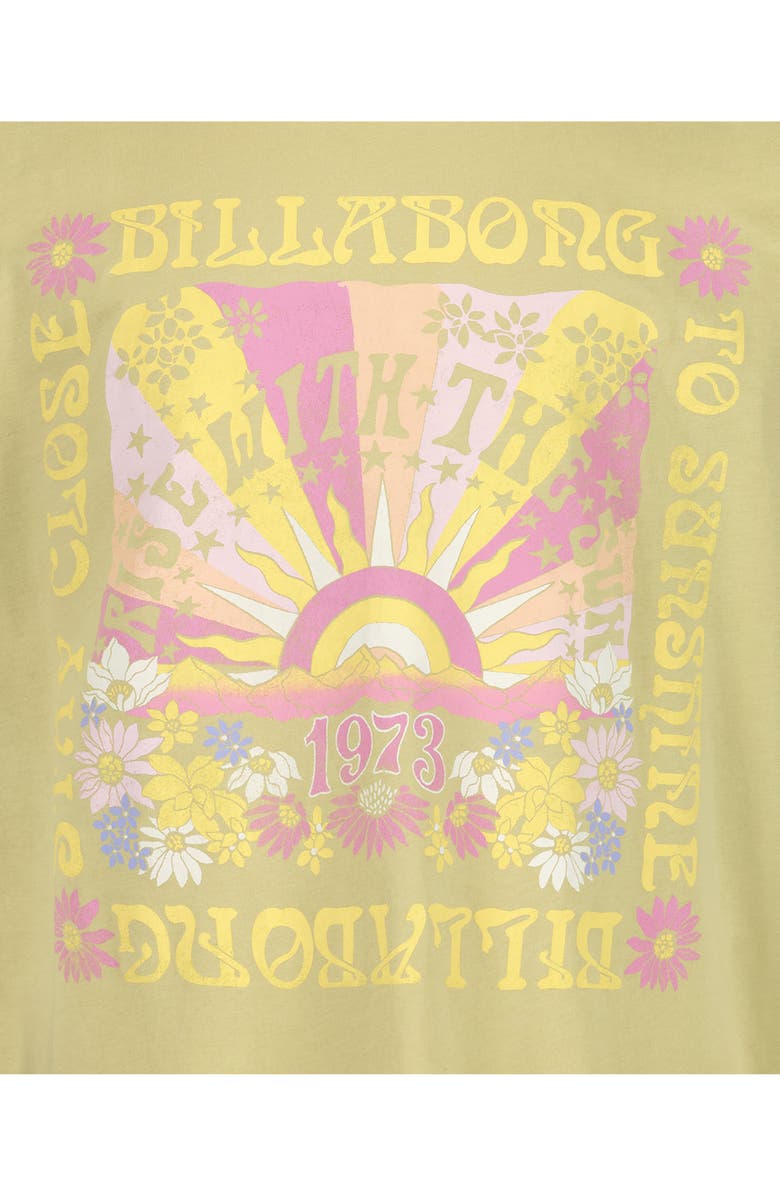 Billabong Kids' Sunshine Oversize Cotton Graphic T-Shirt, Alternate, color, Sage Green