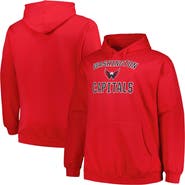 PROFILE Men's Profile Red Washington Capitals Big & Tall Arch Over Logo Pullover Hoodie