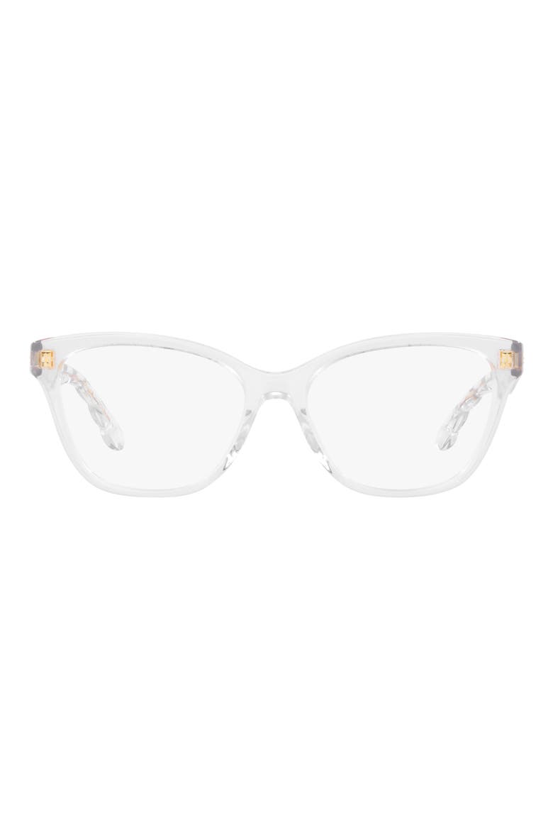 53mm Rectangular Optical Glasses, Main, color, CLEAR