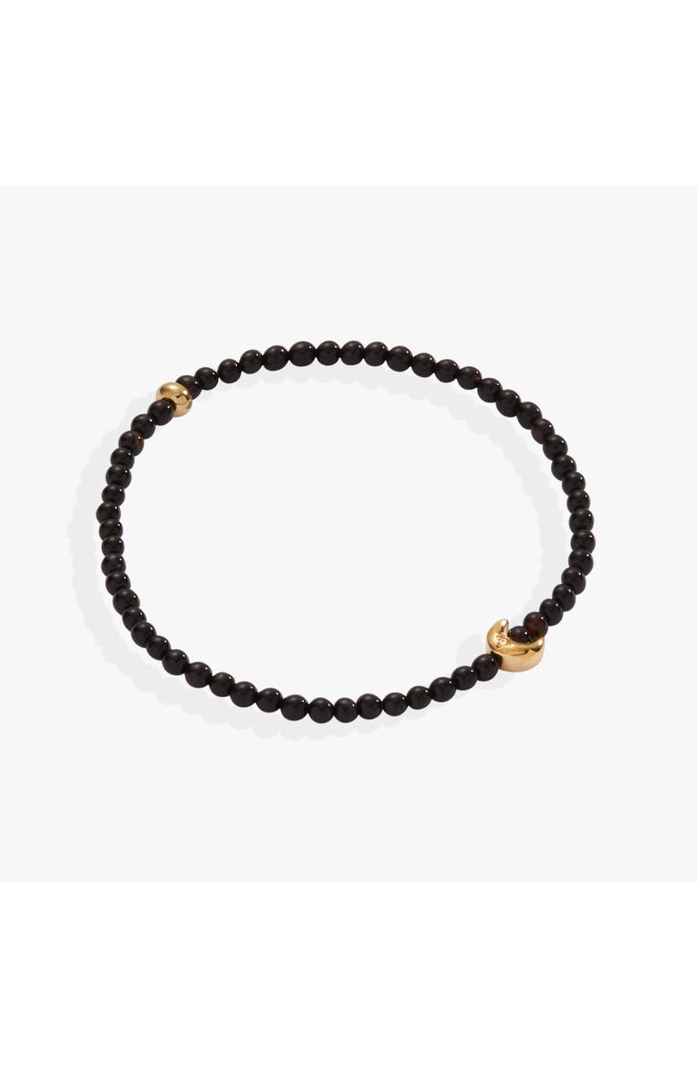 Alex and Ani Moon Onyx Mini Stretch Bracelet, Main, color,