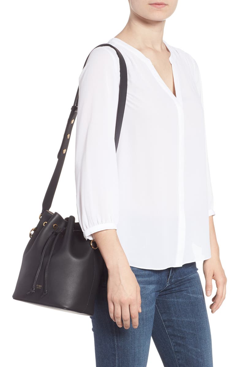 Fendi Mon Tresor Logo Bucket Bag, Alternate, color,