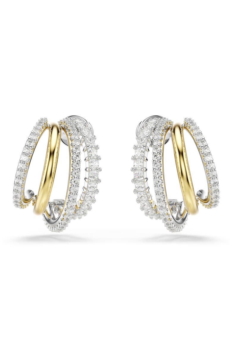 Hyperbola Hoop Earrings, Alternate, color, WHITE