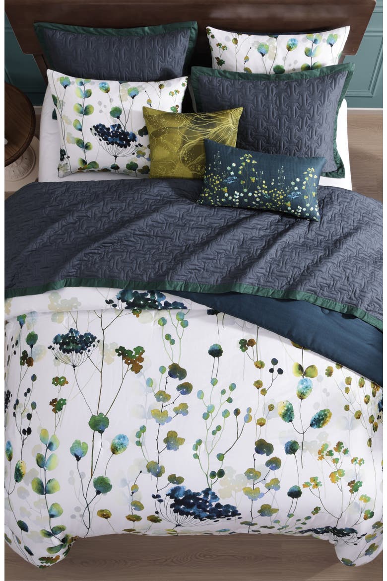 Abstract Vines 8-Piece Reversible Comforter Set, Alternate, color, BLUE