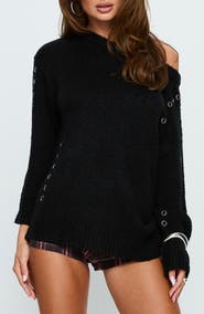 Princess Polly Esenia Eyelet One-Shoulder Sweater