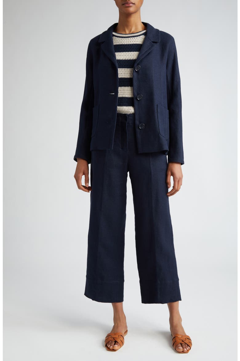 Ninfa Crop Jacket, Alternate, color, NAVY