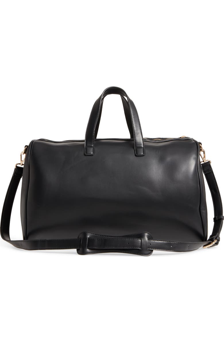 BP. Stripe Faux Leather Duffel Bag, Alternate, color,