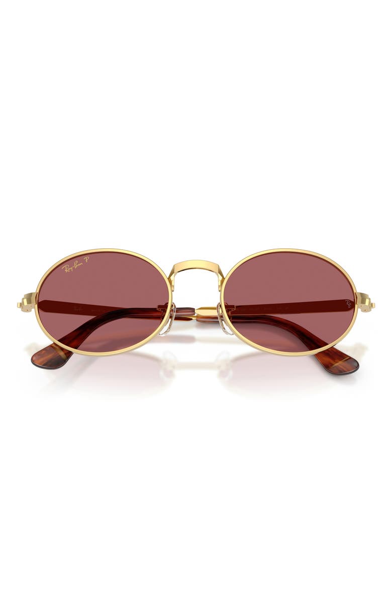 Ray-Ban A$AP Rocky 54mm Polarized Oval Sunglasses, Alternate, color, Arista / Polar Purple