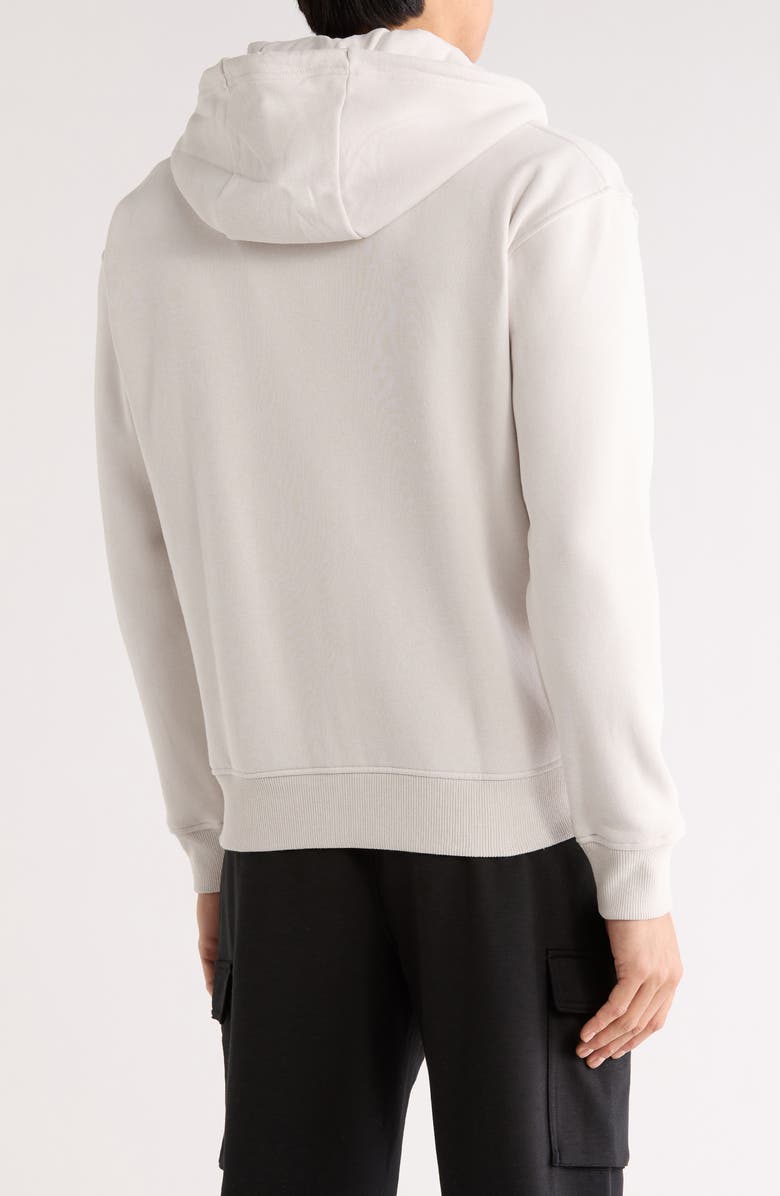 DENIM AND FLOWER Relaxed Fit Full Zip Hoodie, Alternate, color, Pearl Gray