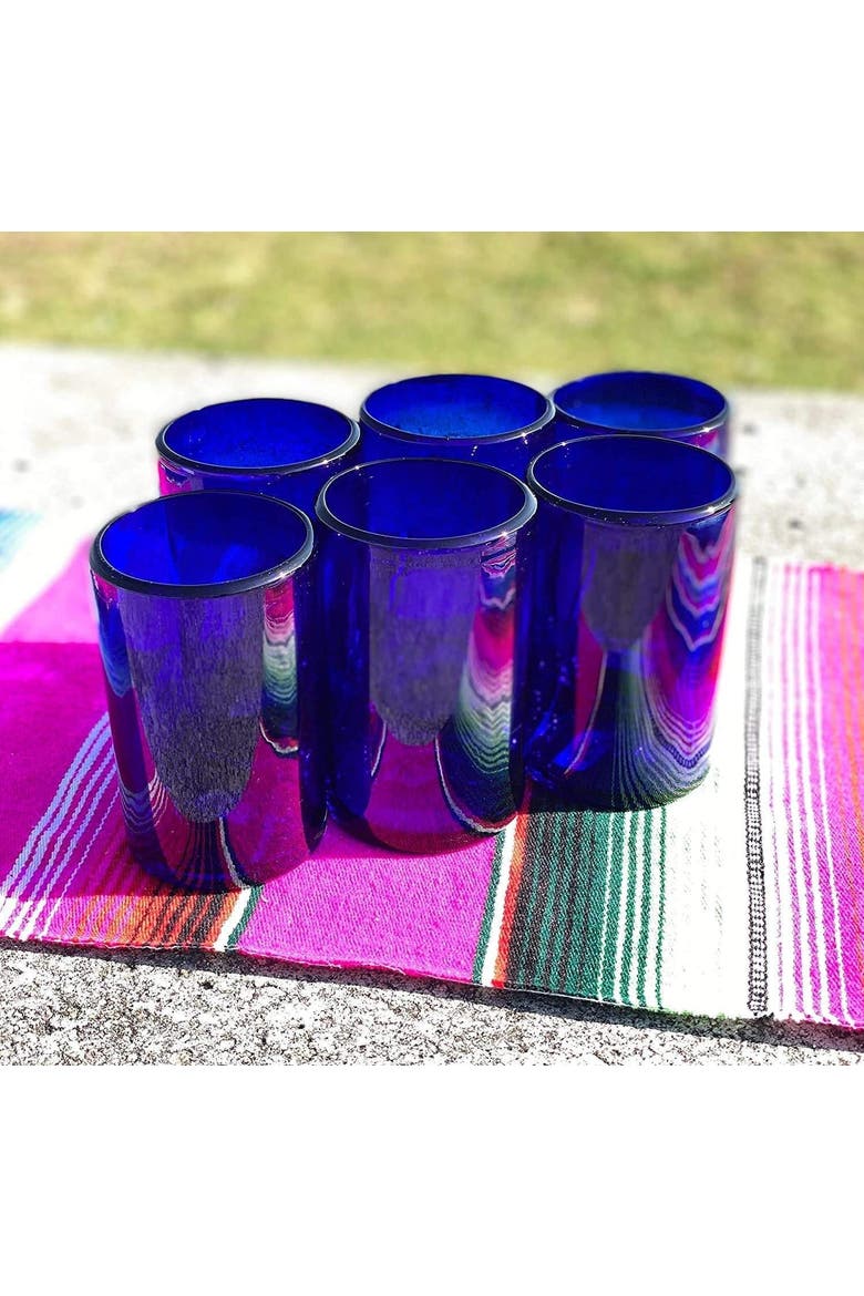 Water Glasses - Set of 6, Alternate, color, Cobalt