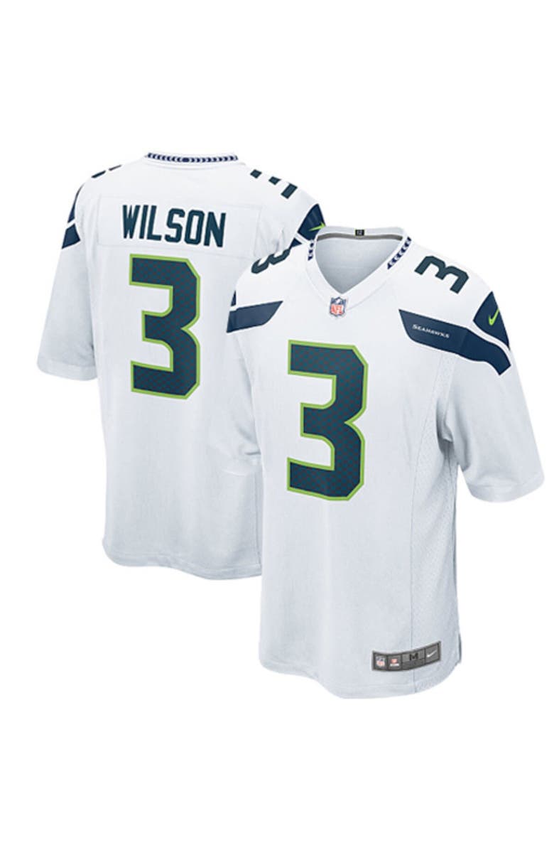 Nike Youth Seattle Seahawks Russell Wilson Nike White Game Jersey, Main, color,