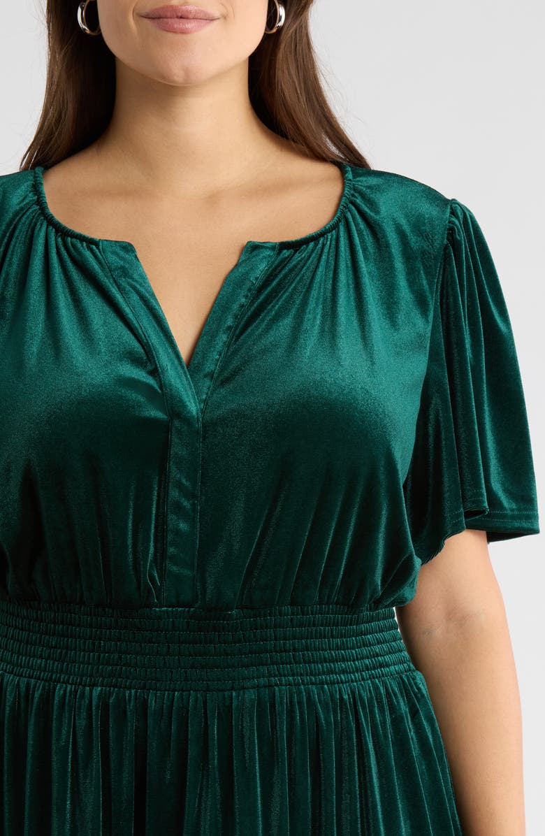 SUGARLIPS Juliete Velvet Palmer Tiered Maxi Dress, Alternate, color,