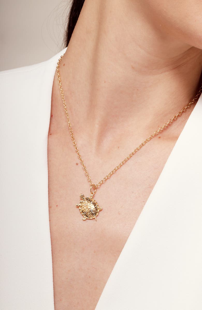 SYNA Slow Voyager Turtle Charm, Alternate, color, Yellow Gold