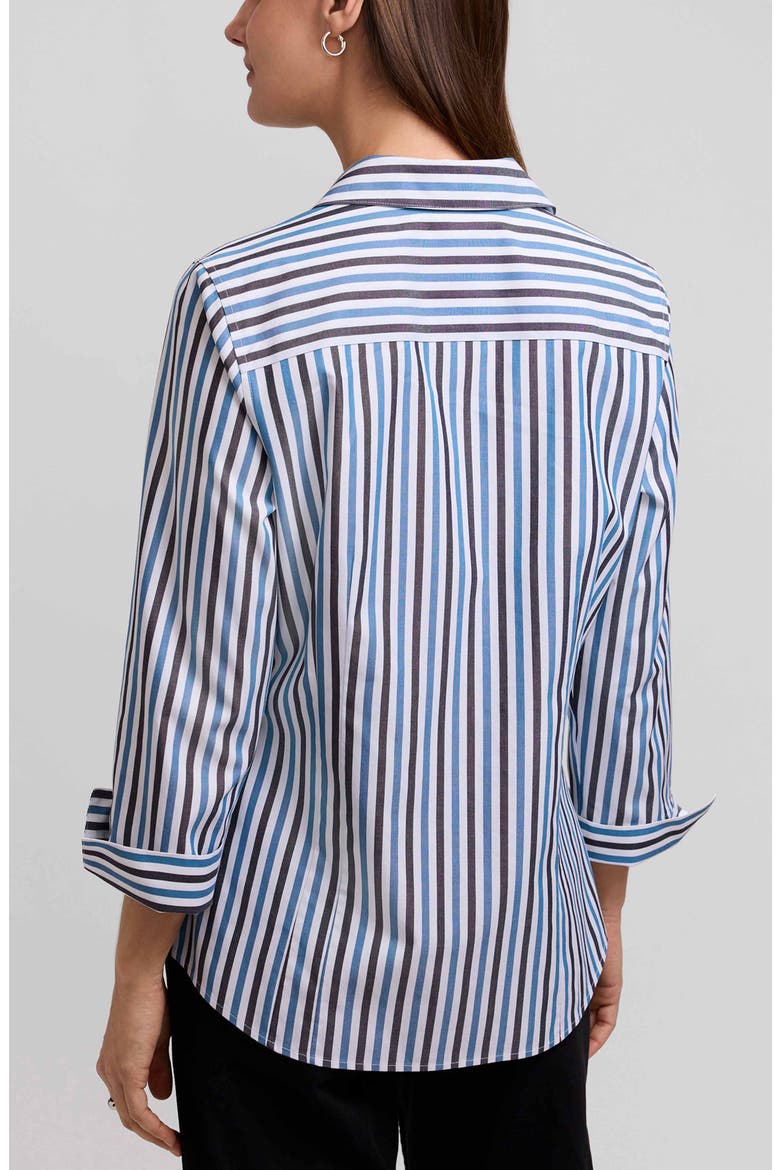 Taylor Stripe Cotton Button-Up Shirt, Alternate, color, INDIGO BLUE/ MULTI