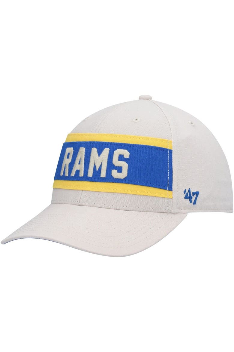 Men's '47 Cream Los Angeles Rams Crossroad MVP Adjustable Hat, Alternate, color, Cream