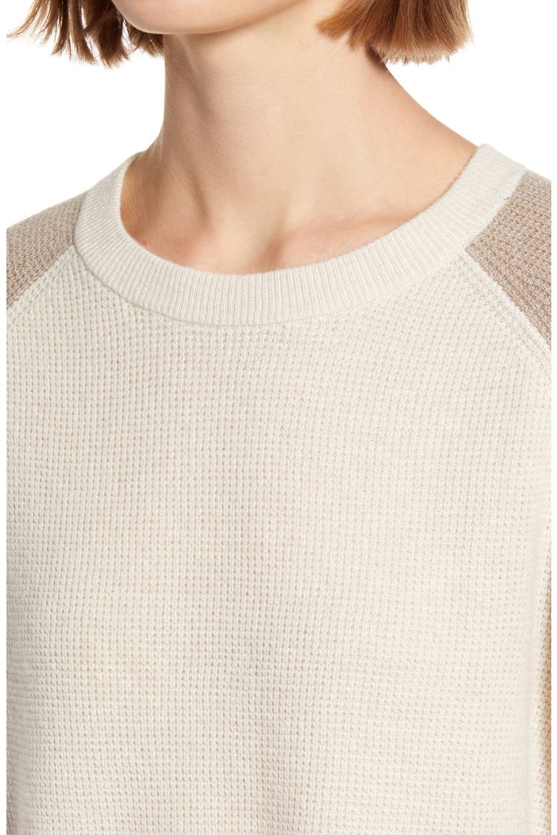 Jane Waffle Stitch Sweater (Nordstrom Exclusive), Alternate, color, HEATHER CEMENT