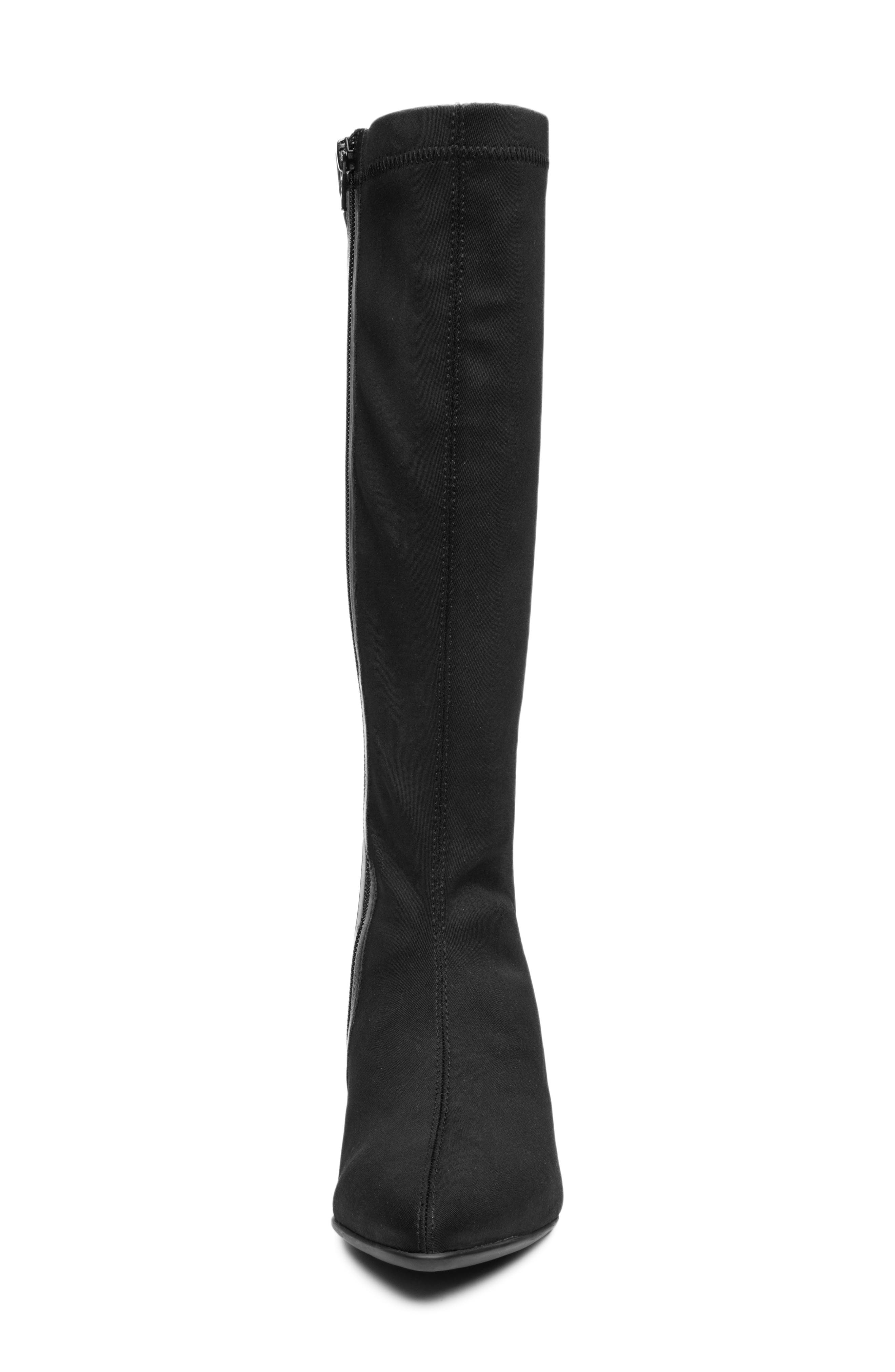 Alyssum Pointed Toe Knee High Boot, Alternate, color, BLACK
