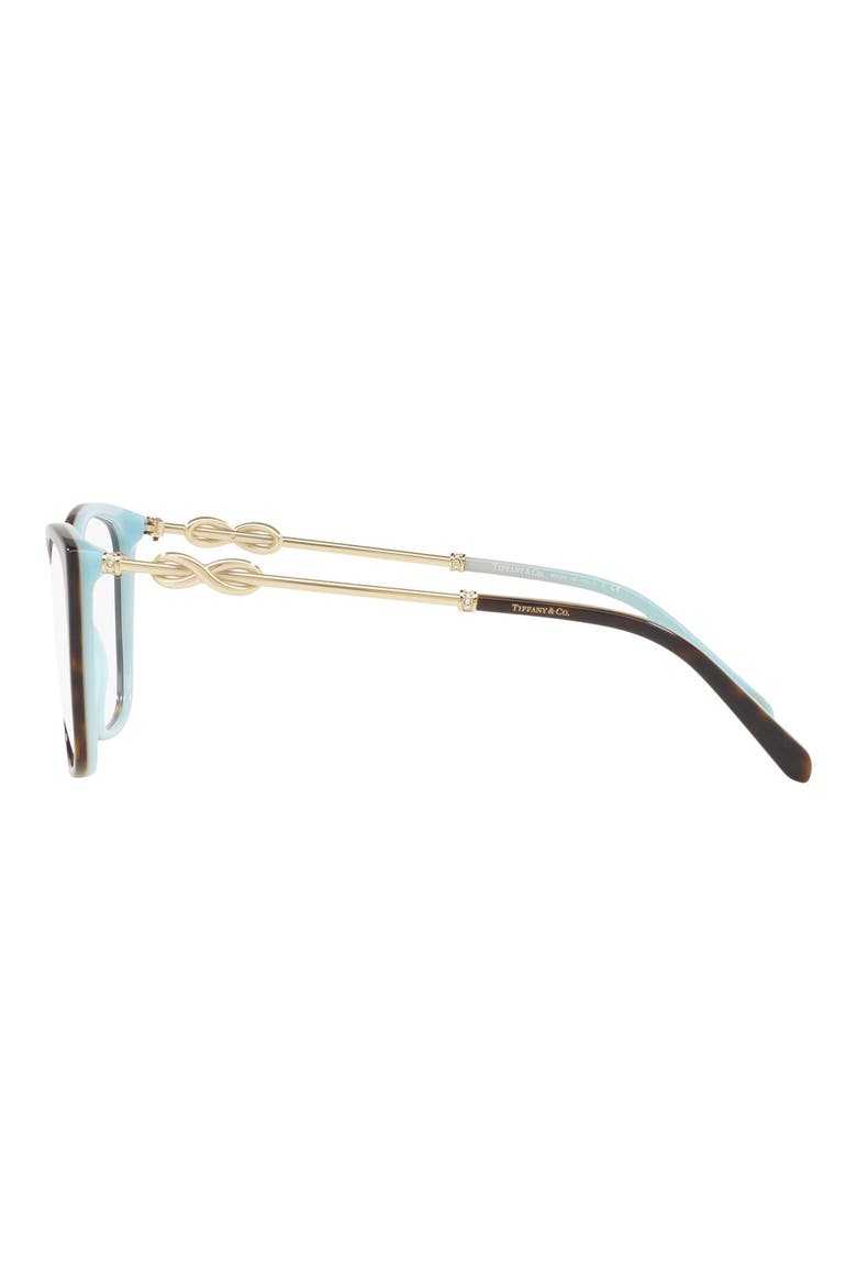 54mm Square Optical Glasses, Alternate, color, HAVANA/ BLUE