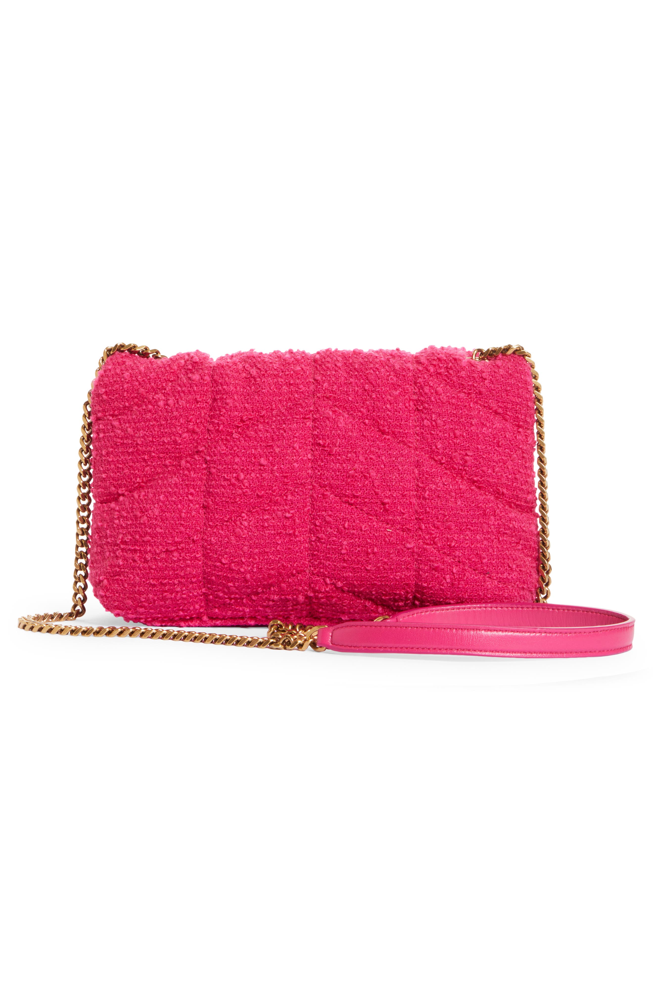 Saint Laurent Toy Lou Bouclé Puffer Bag, Alternate, color, 
