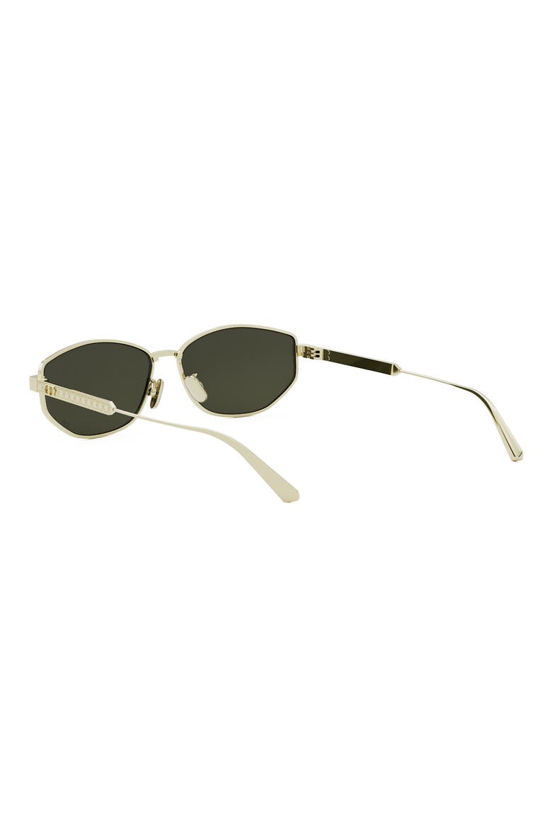 'DiorCannage B1U Oval Sunglasses, Alternate, color, SHINY GOLD DH / GREEN