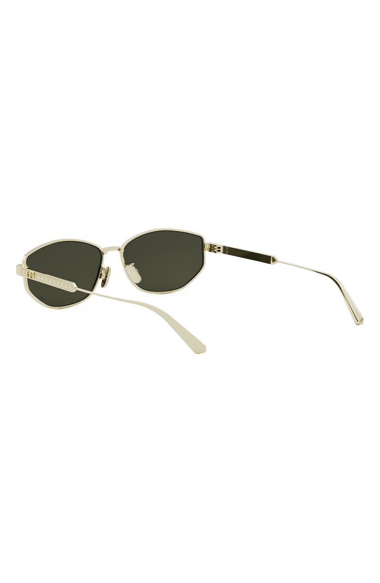 DIOR 'DiorCannage B1U Oval Sunglasses, Alternate, color, Shiny Gold Dh / Green
