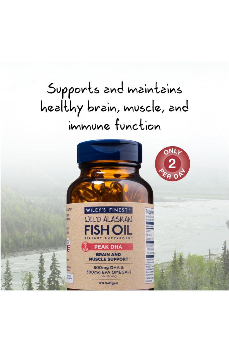 Wiley's Finest Peak DHA Omega-3 120 Softgels, Alternate, color, NO COLOR