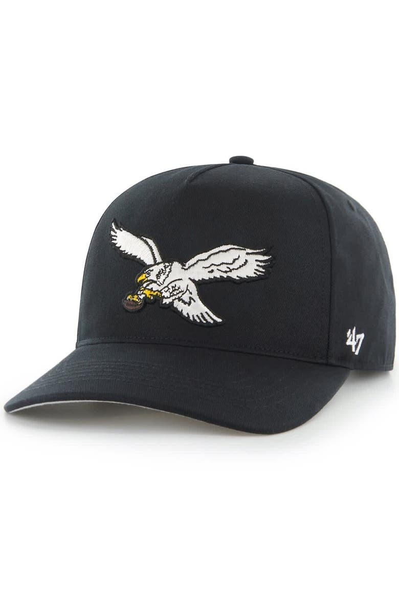 Men's '47 Black Philadelphia Eagles Hitch Adjustable Hat, Main, color, Black