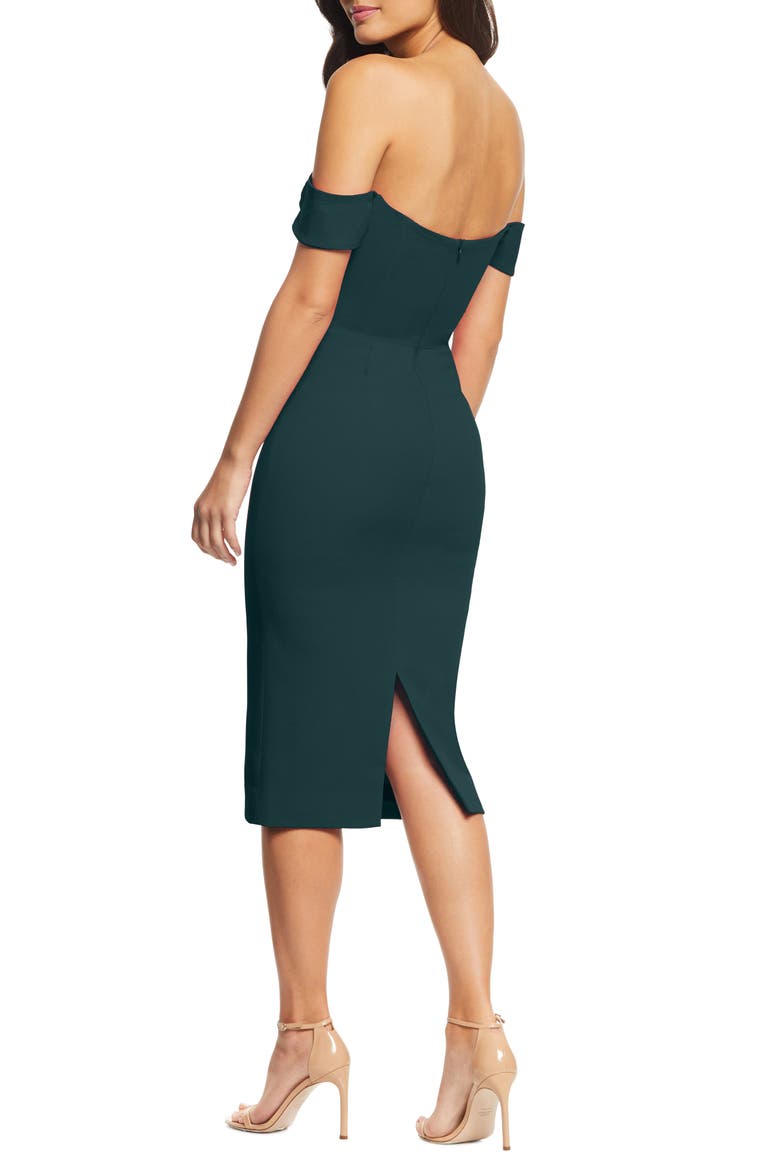 Bailey Off the Shoulder Body-Con Dress, Alternate, color, PINE